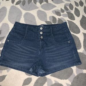 high waisted aeropostale jean shorts